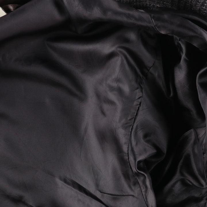 Eddie Bauer Check Pattern Wool Long Coat Made in USA Men's L size / eaa514106