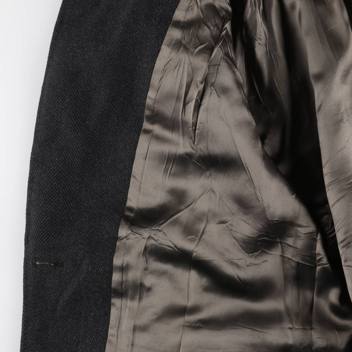 Ermenegildo Zegna Peaked lapel double-breasted herringbone Chester coat, men's size M / eaa514149