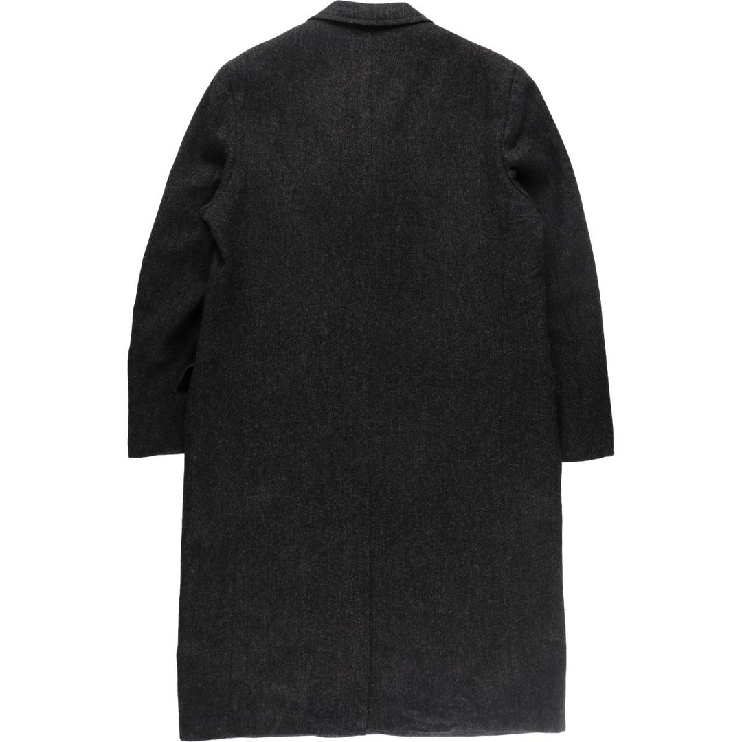Herringbone wool Chester coat made in USA, men's size L /eaa514151