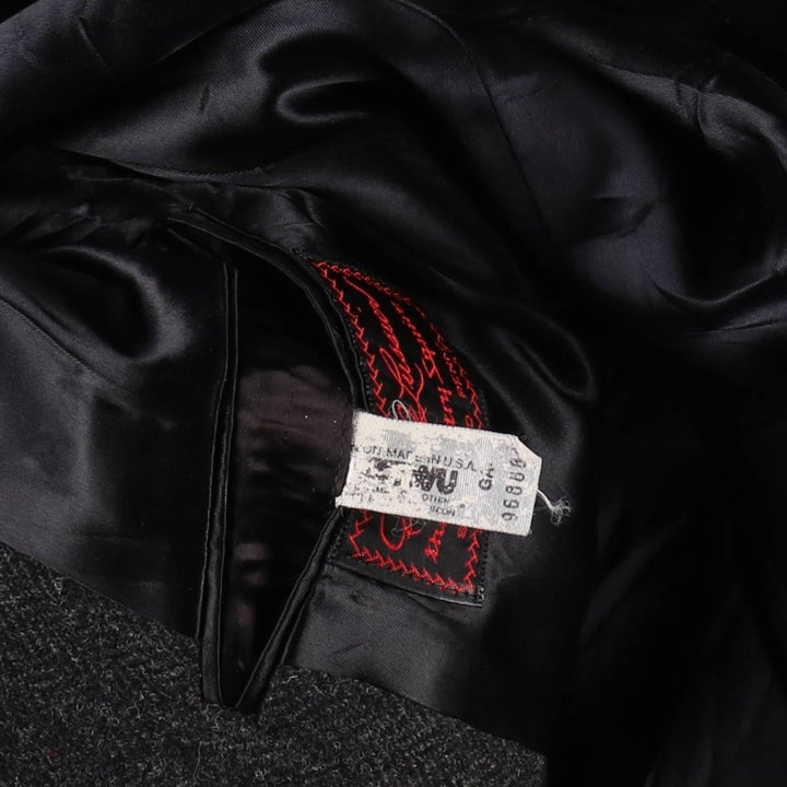 Herringbone wool Chester coat made in USA, men's size L /eaa514151