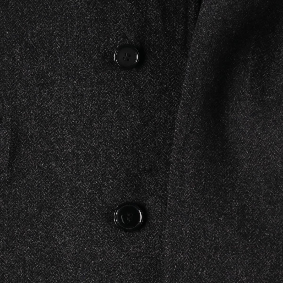 Herringbone wool Chester coat made in USA, men's size L /eaa514151