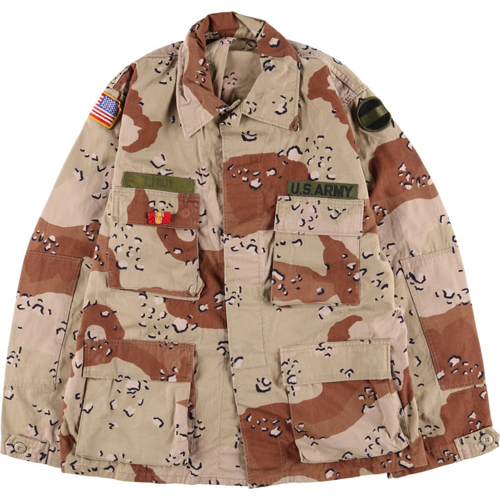 Authentic US military item, 1980'S camouflage Pattern 6C Desert Chocolate Chip Camo BDU military jacket, made in USA, men's M equivalent, vintage /eaa514210