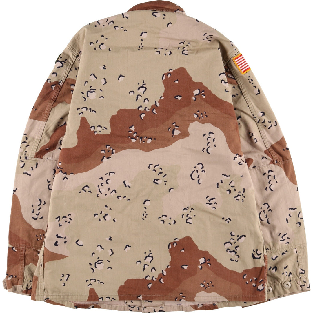 Authentic US military item, 1980'S camouflage Pattern 6C Desert Chocolate Chip Camo BDU military jacket, made in USA, men's M equivalent, vintage /eaa514210