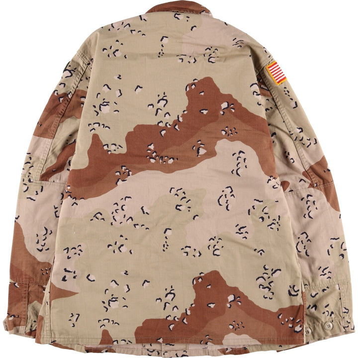 Authentic US military item, 1980'S camouflage Pattern 6C Desert Chocolate Chip Camo BDU military jacket, made in USA, men's M equivalent, vintage /eaa514210