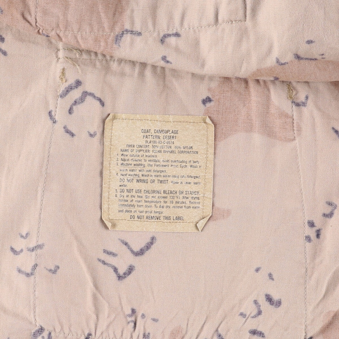 Authentic US military item, 1980'S camouflage Pattern 6C Desert Chocolate Chip Camo BDU military jacket, made in USA, men's M equivalent, vintage /eaa514210