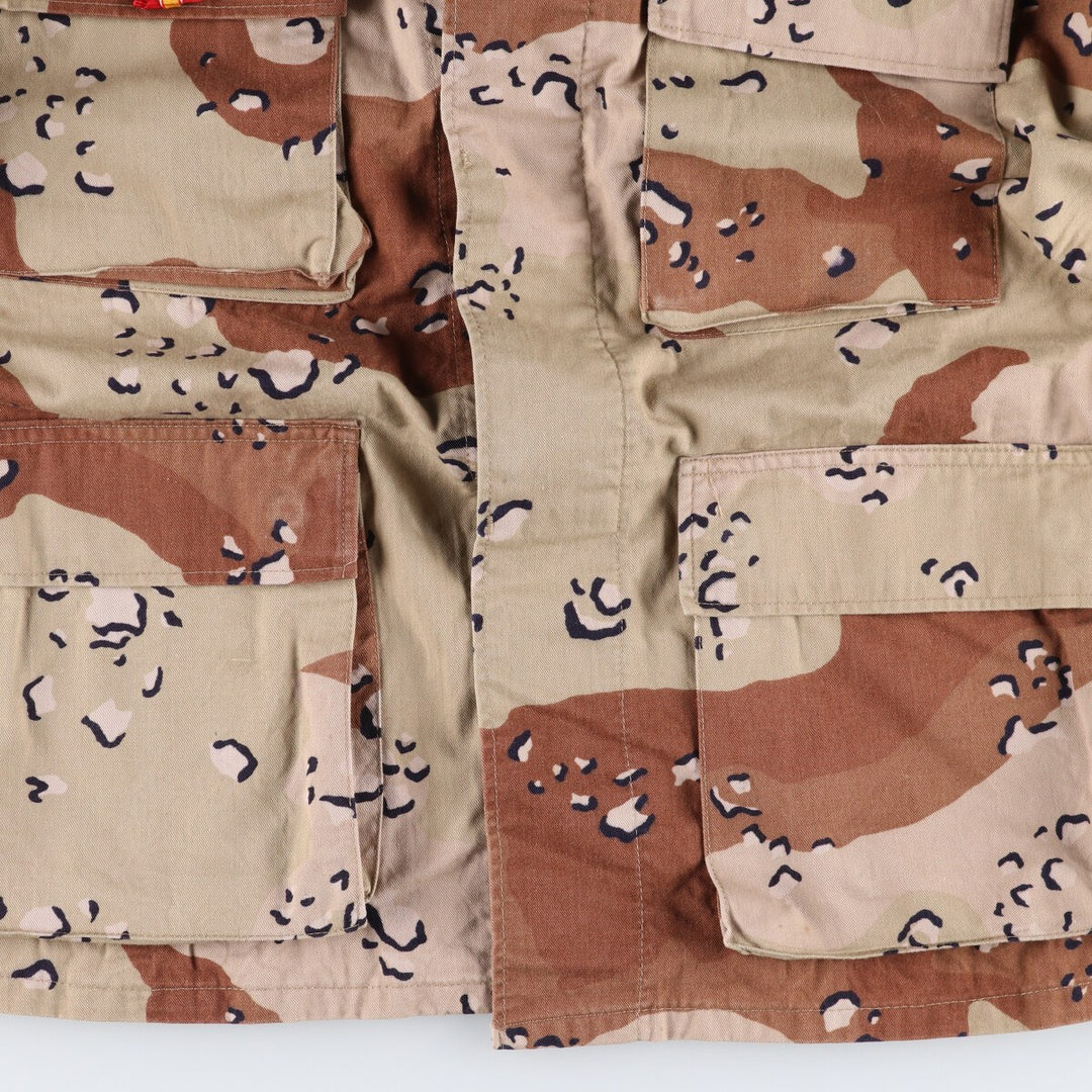 Authentic US military item, 1980'S camouflage Pattern 6C Desert Chocolate Chip Camo BDU military jacket, made in USA, men's M equivalent, vintage /eaa514210