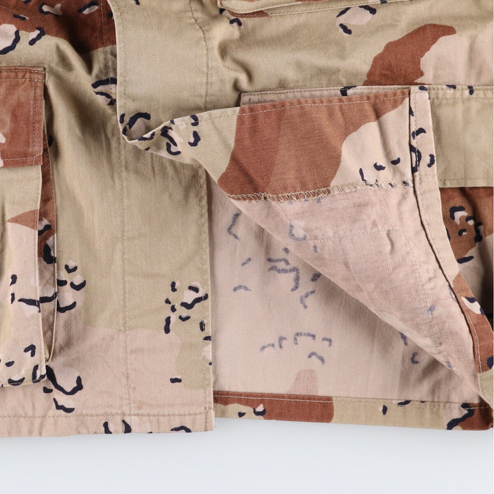 Authentic US military item, 1980'S camouflage Pattern 6C Desert Chocolate Chip Camo BDU military jacket, made in USA, men's M equivalent, vintage /eaa514210