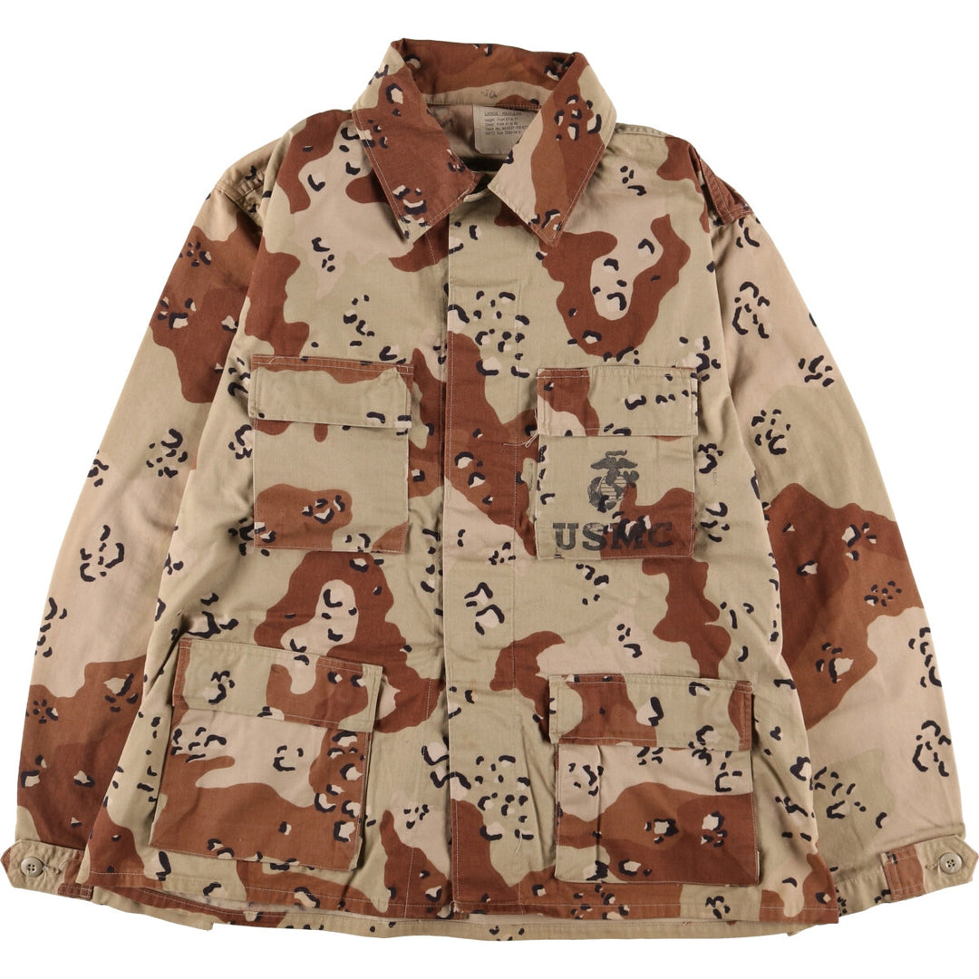 Genuine US military item, 90'S camouflage Pattern 6C Desert Chocolate Chip Camo BDU military jacket, USA made, LARGE-REGULAR, equivalent to men's L /eaa514211