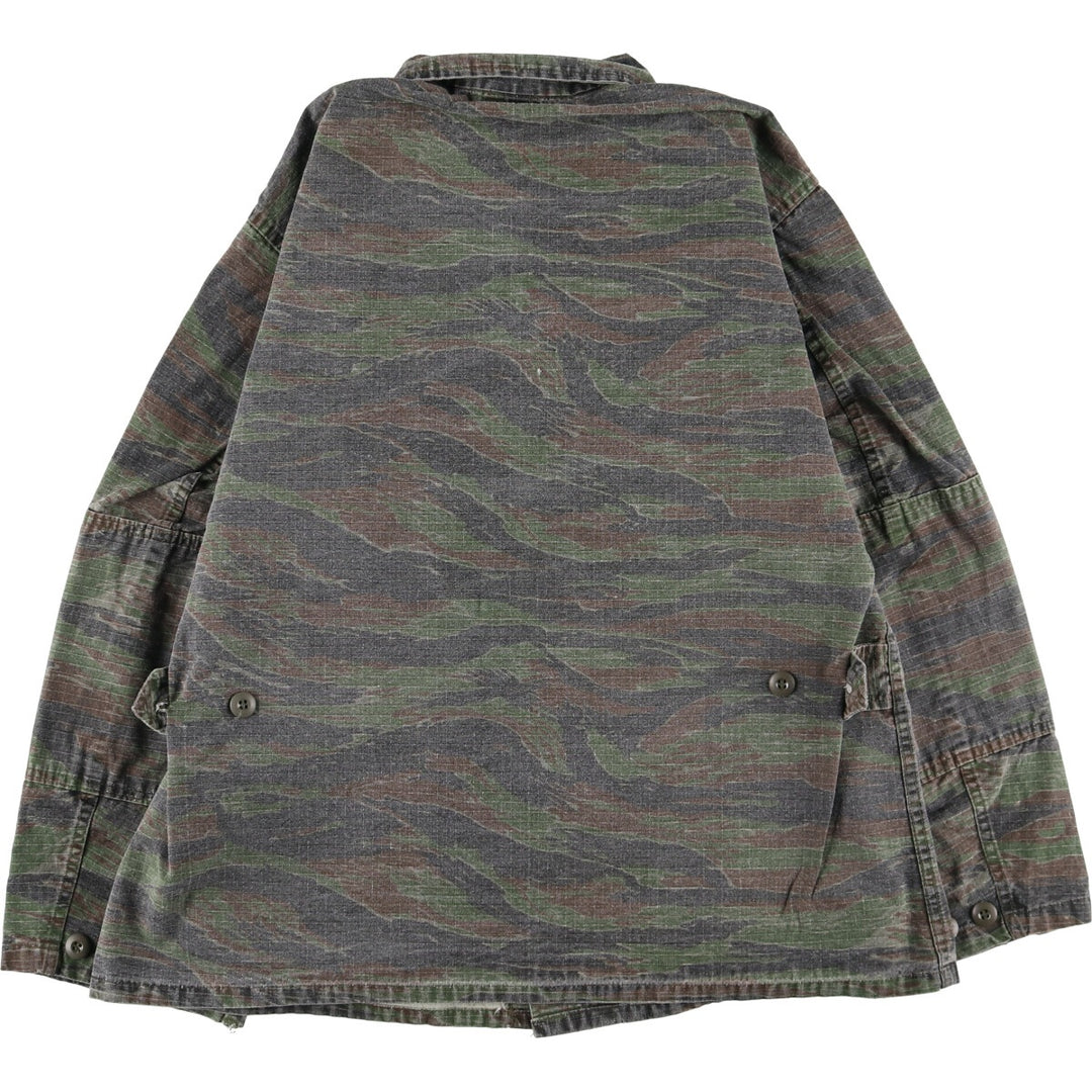 Civilian Camouflage Pattern Tiger Stripe Camo Ripstop BDU Military Jacket Made in USA Men's L size /eaa514212