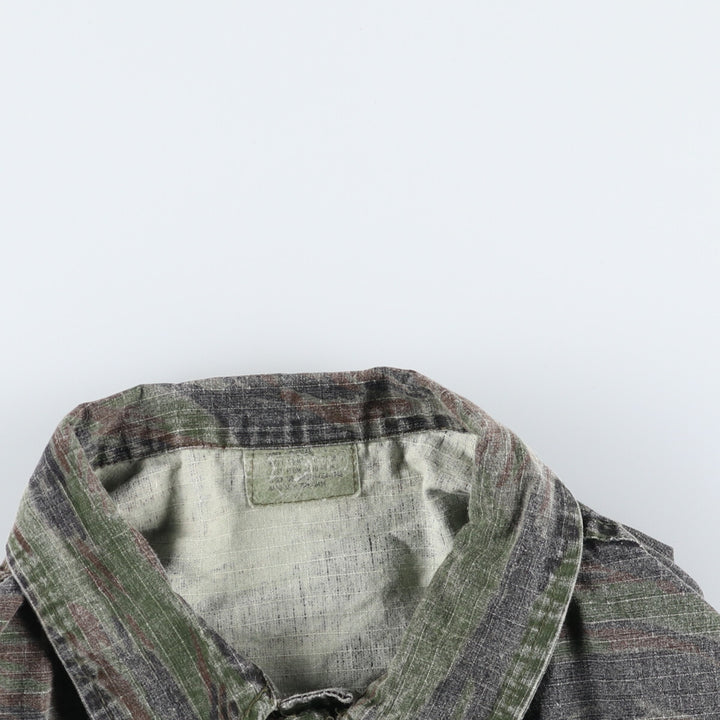 Civilian Camouflage Pattern Tiger Stripe Camo Ripstop BDU Military Jacket Made in USA Men's L size /eaa514212