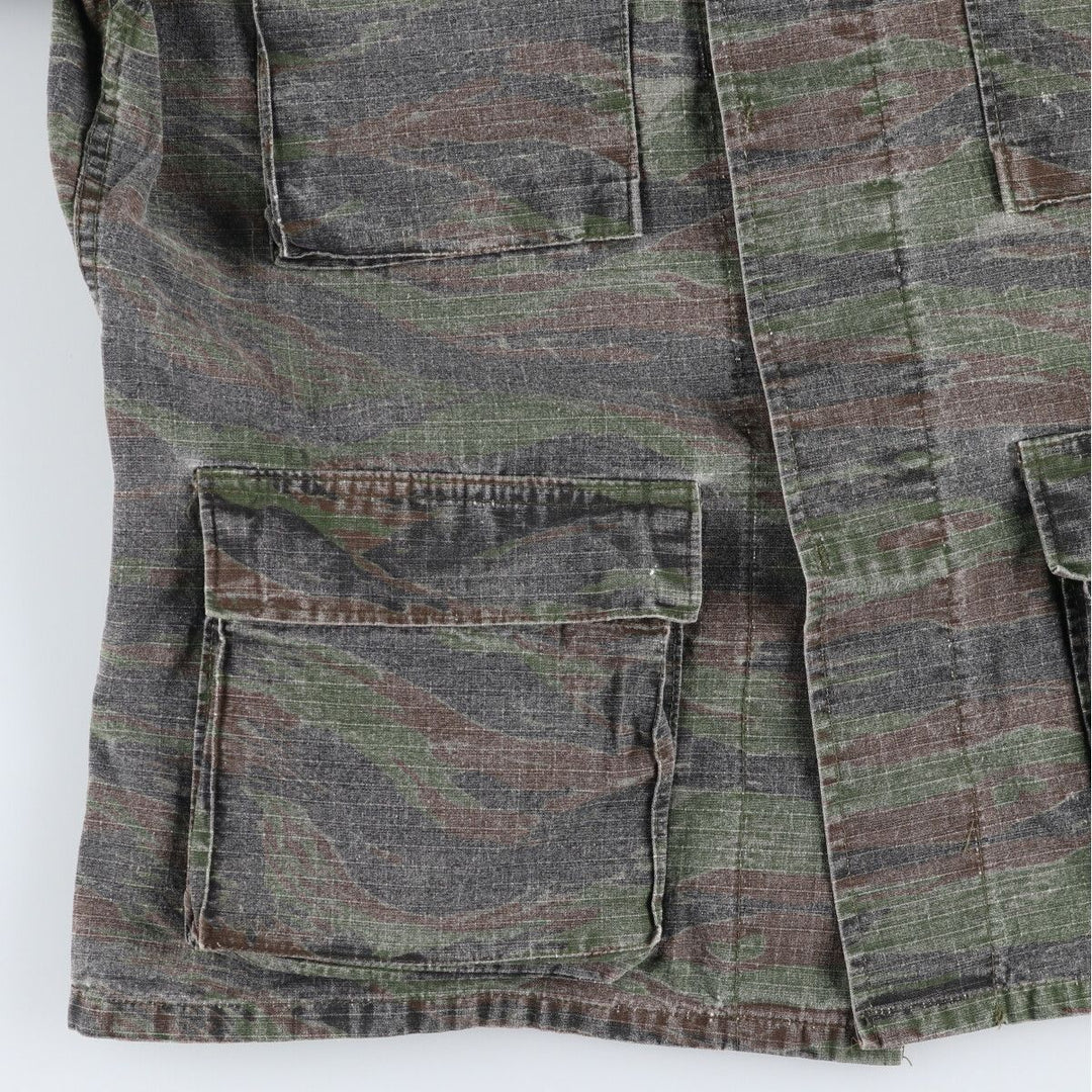 Civilian Camouflage Pattern Tiger Stripe Camo Ripstop BDU Military Jacket Made in USA Men's L size /eaa514212