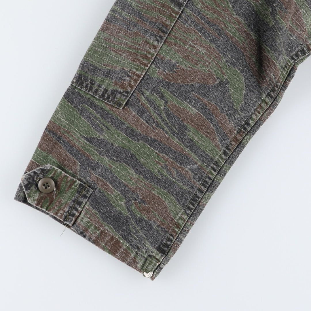 Civilian Camouflage Pattern Tiger Stripe Camo Ripstop BDU Military Jacket Made in USA Men's L size /eaa514212