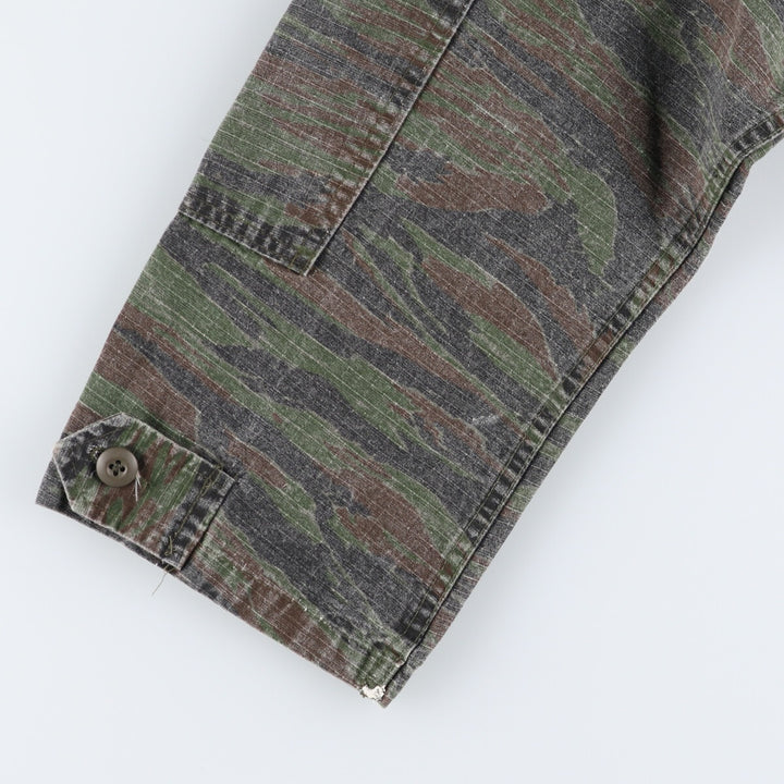 Civilian Camouflage Pattern Tiger Stripe Camo Ripstop BDU Military Jacket Made in USA Men's L size /eaa514212