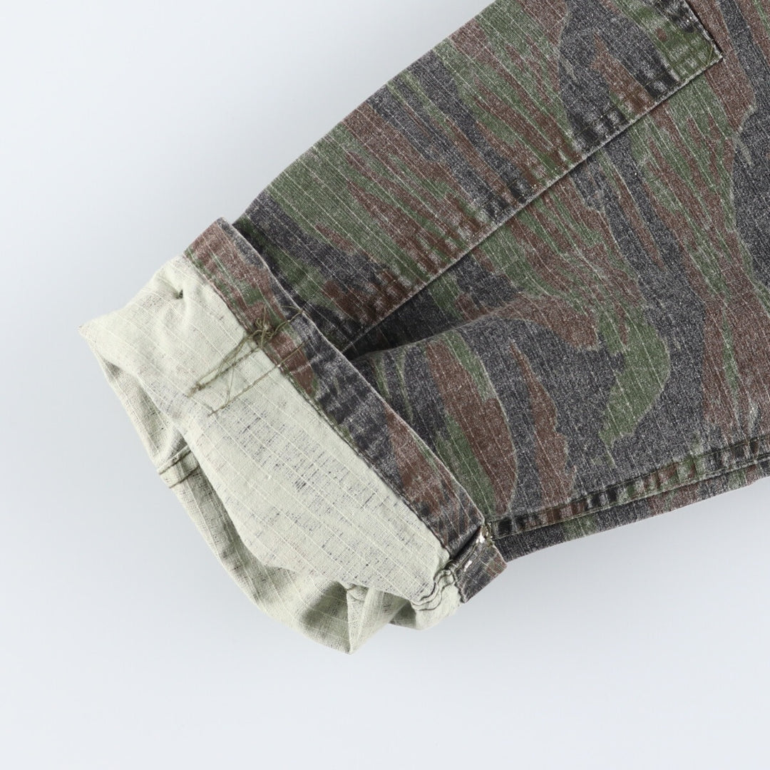 Civilian Camouflage Pattern Tiger Stripe Camo Ripstop BDU Military Jacket Made in USA Men's L size /eaa514212