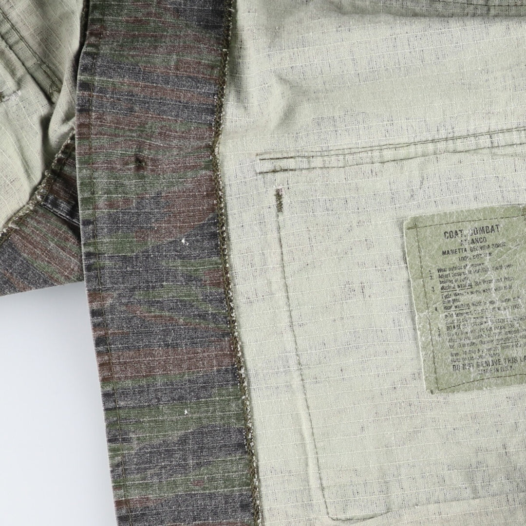 Civilian Camouflage Pattern Tiger Stripe Camo Ripstop BDU Military Jacket Made in USA Men's L size /eaa514212