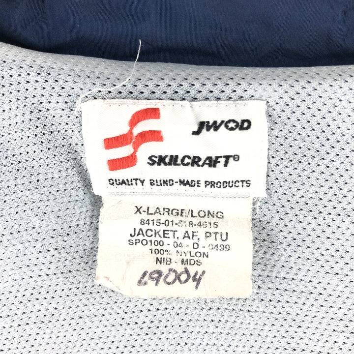 00'S US Military Genuine USAIR FORCE PTU Training Jacket Nylon Jacket Made in USA X-LARGE/LONG Men's XL equivalent /eaa514234