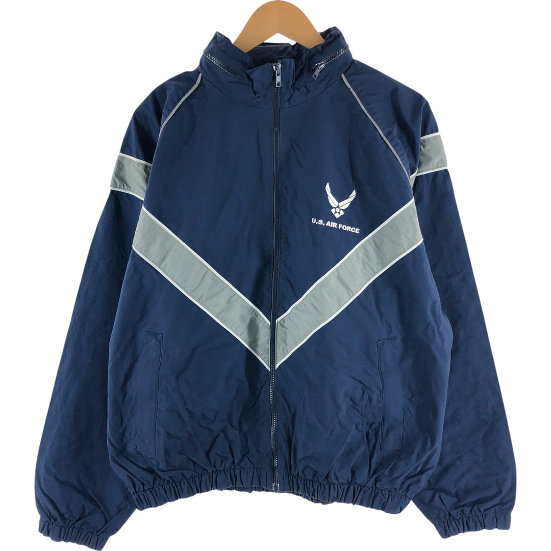 00'S US Military Genuine USAIR FORCE PTU Training Jacket Nylon Jacket Made in USA LARGE/SHORT Men's L equivalent /eaa514235