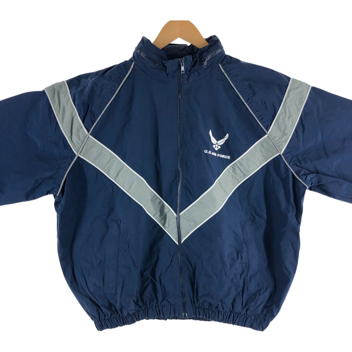 00'S US Military Genuine USAIR FORCE PTU Training Jacket Nylon Jacket Made in USA LARGE/SHORT Men's L equivalent /eaa514235