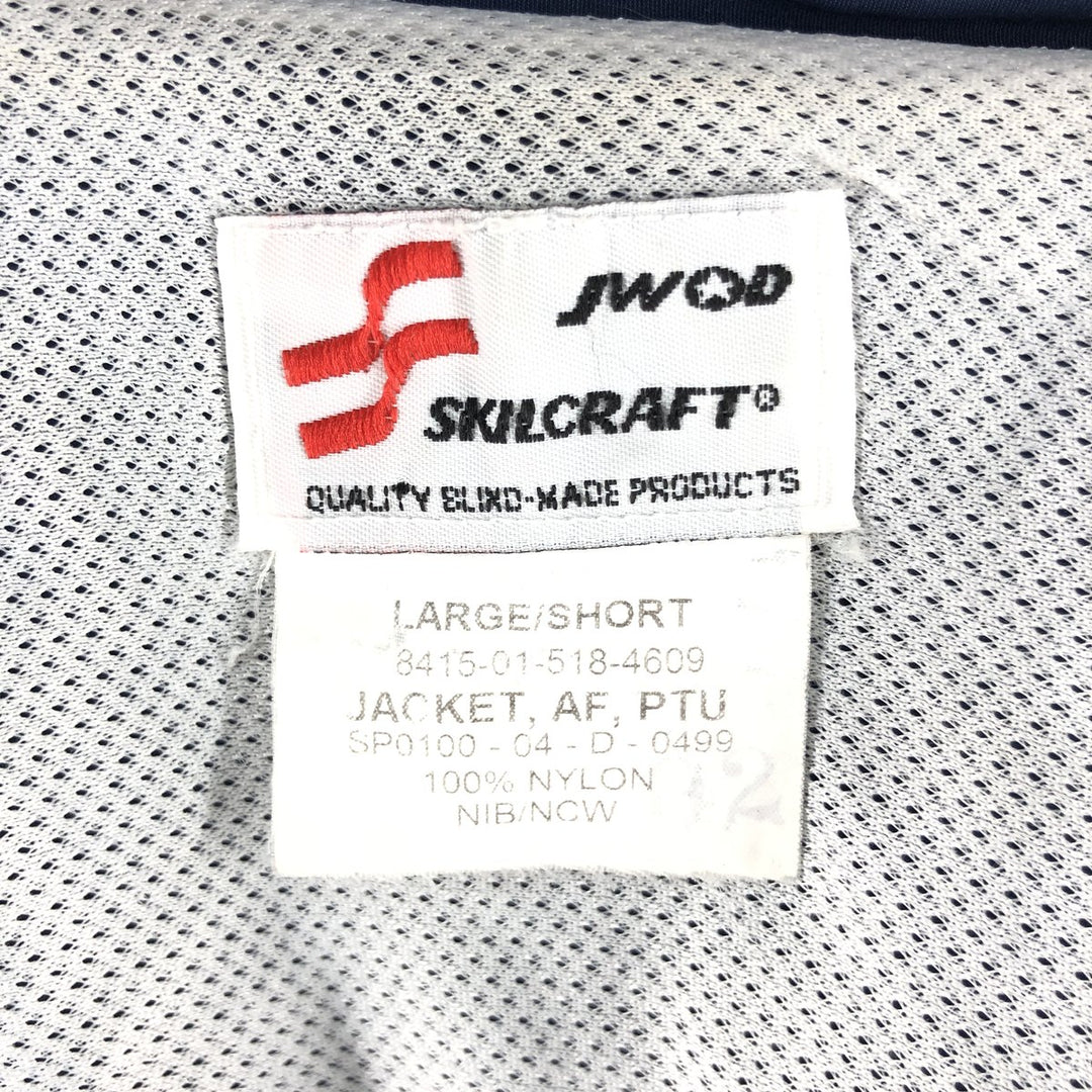 00'S US Military Genuine USAIR FORCE PTU Training Jacket Nylon Jacket Made in USA LARGE/SHORT Men's L equivalent /eaa514235