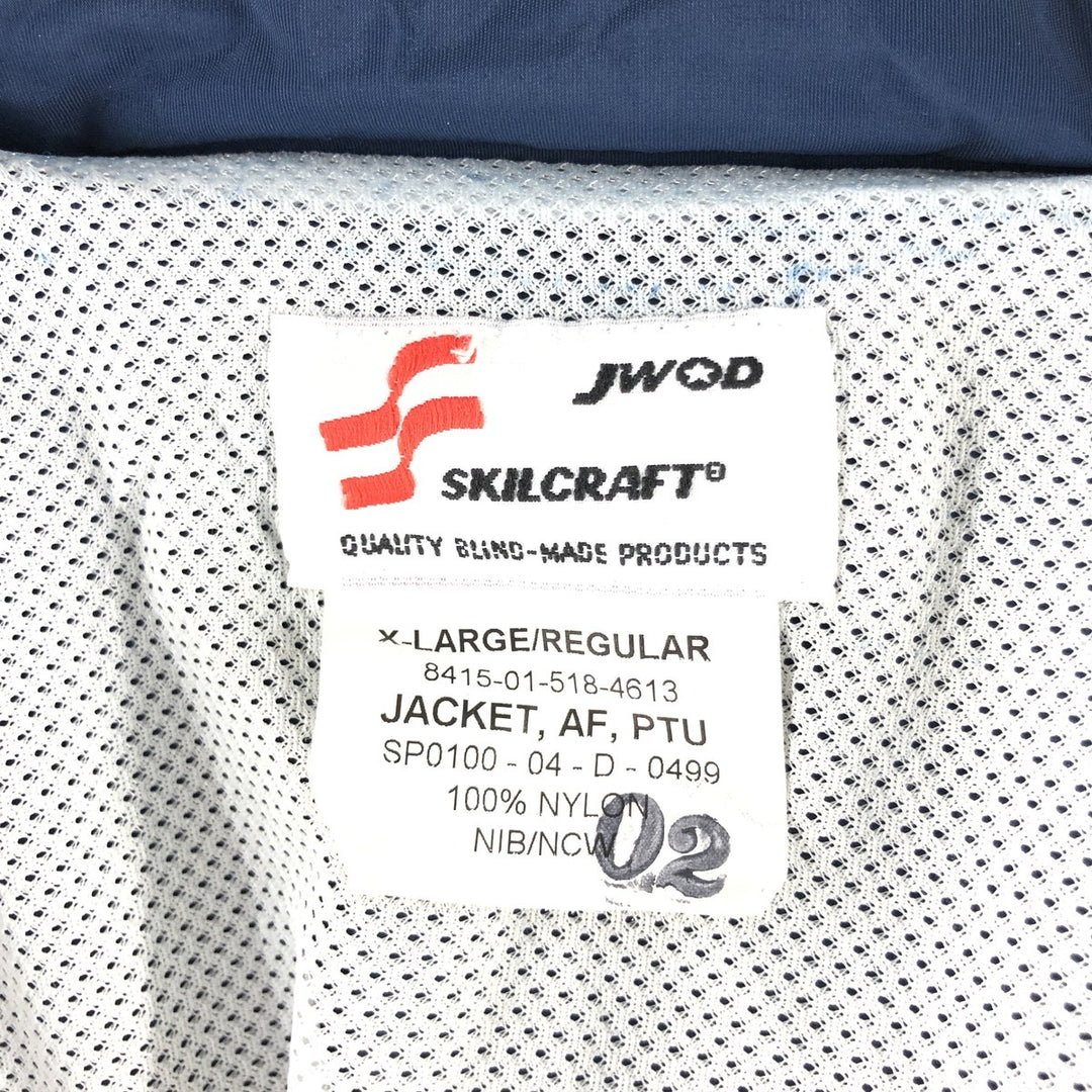 00'S US Military Genuine USAIR FORCE PTU Training Jacket Nylon Jacket Made in USA X-LARGE/REGULAR Men's XL equivalent /eaa514238
