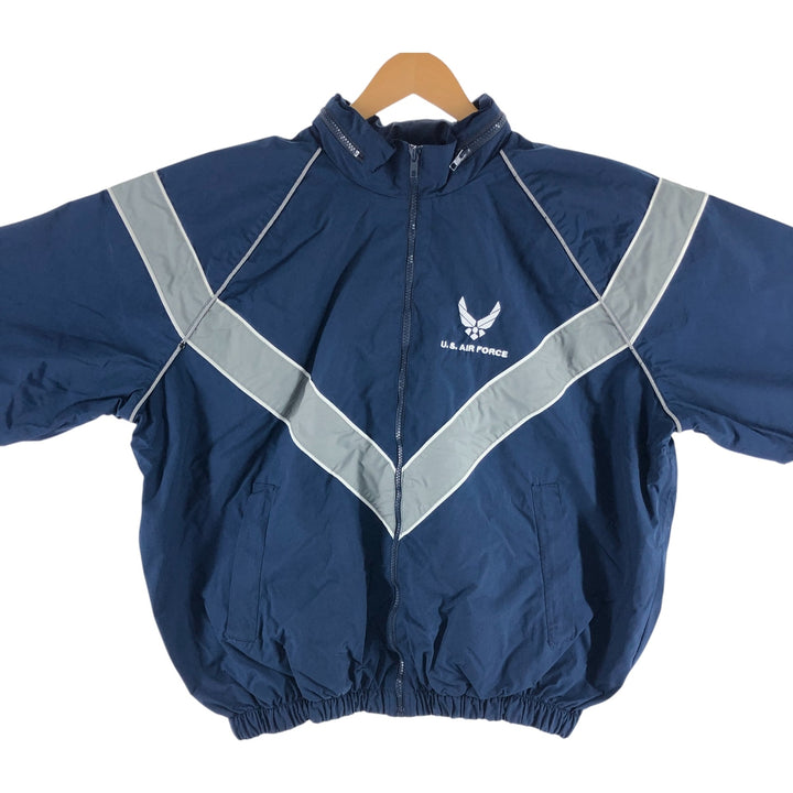 00'S US Military Genuine USAIR FORCE PTU Training Jacket Nylon Jacket Made in USA LARGE REGULAR Men's L equivalent /eaa514243