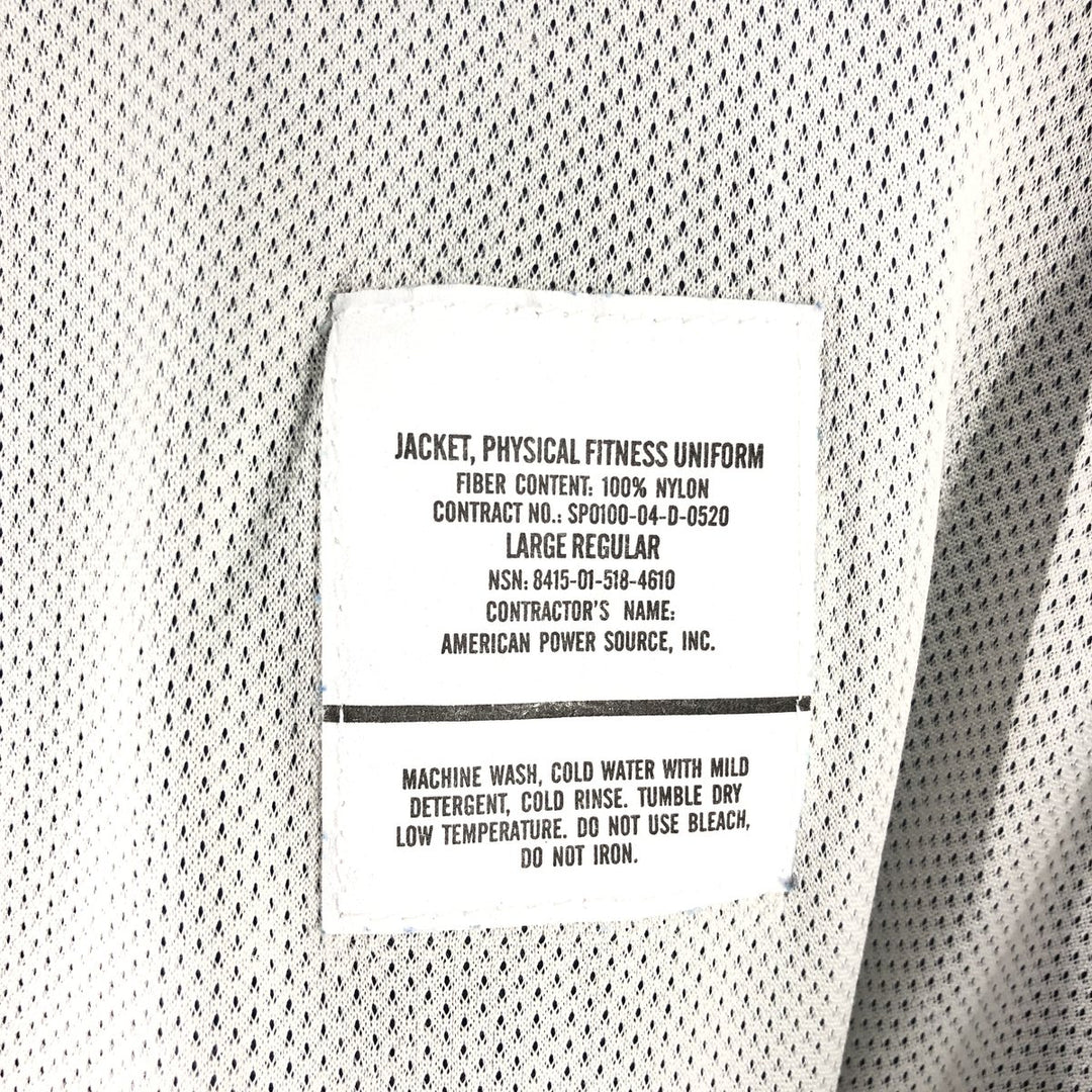 00'S US Military Genuine USAIR FORCE PTU Training Jacket Nylon Jacket Made in USA LARGE REGULAR Men's L equivalent /eaa514243