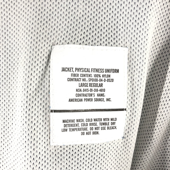 00'S US Military Genuine USAIR FORCE PTU Training Jacket Nylon Jacket Made in USA LARGE REGULAR Men's L equivalent /eaa514243