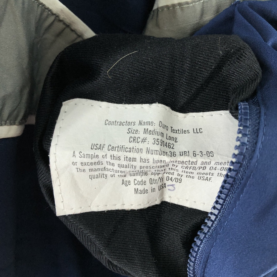 Civilian USAIR FORCE PTU Training Jacket Windbreaker Made in USA MED LONG Men's M equivalent /eaa514246