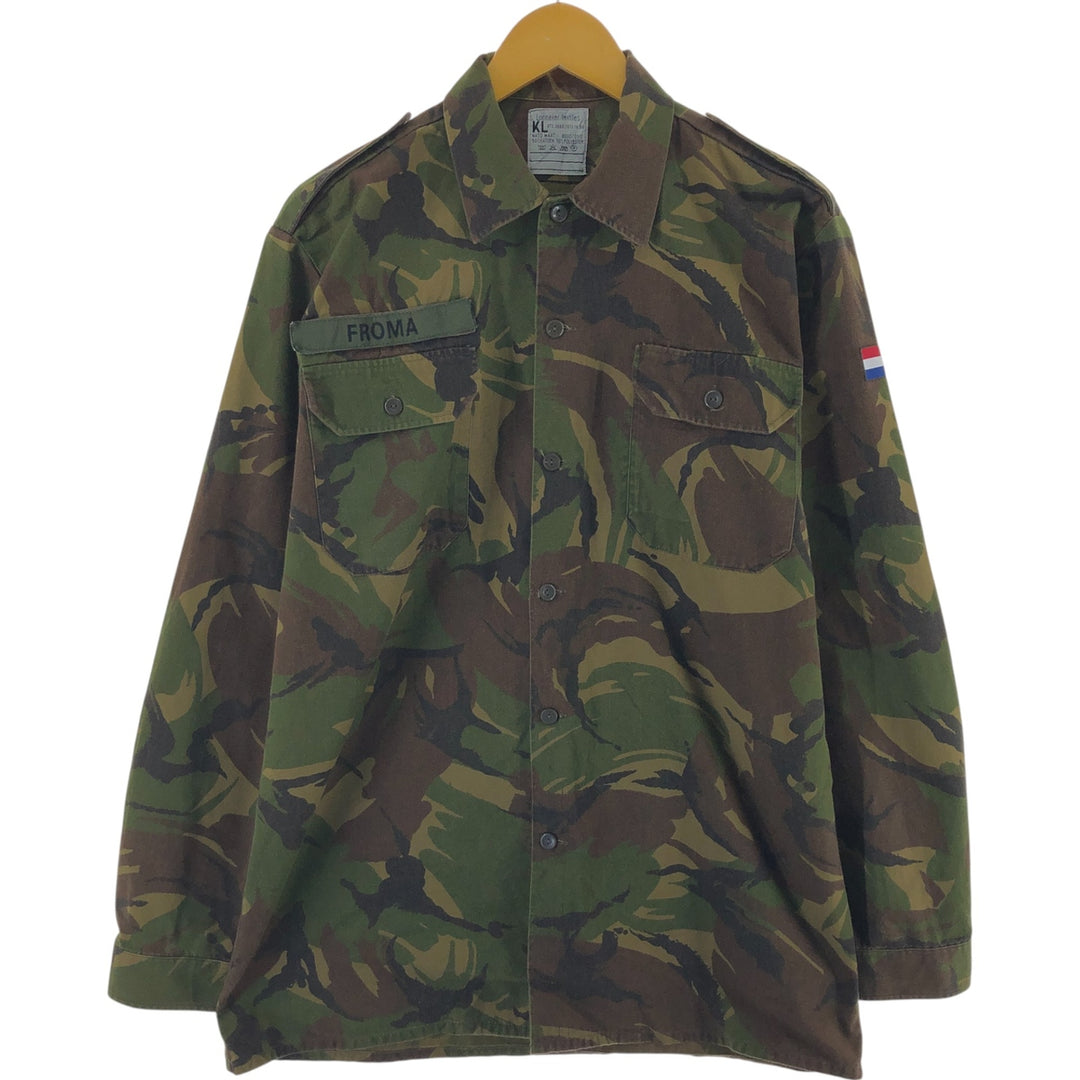 Dutch military genuine camouflage pattern BDU military jacket 8000/0510 equivalent to men's XL / eaa514257