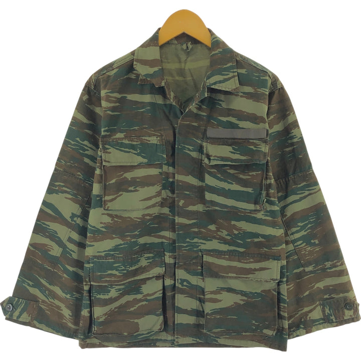 Greek Military Camouflage Pattern Lizard Camo BDU Military Jacket Men's Size L / eaa514258