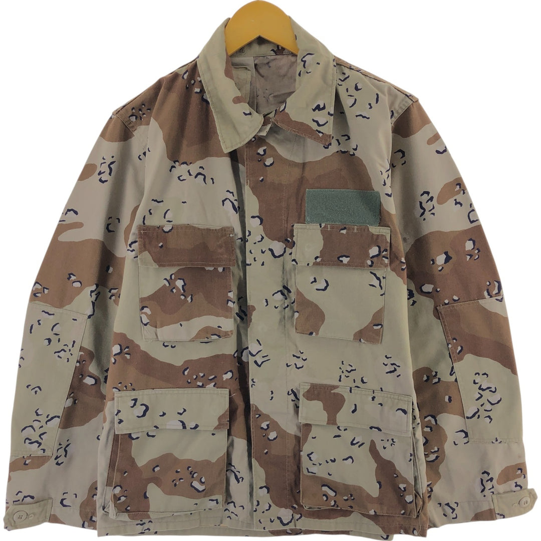 80'S US Military Camouflage Pattern 6C Desert Chocolate Chip Camo BDU Military Jacket Made in USA MEDIUM-REGULAR Men's M equivalent /eaa514260