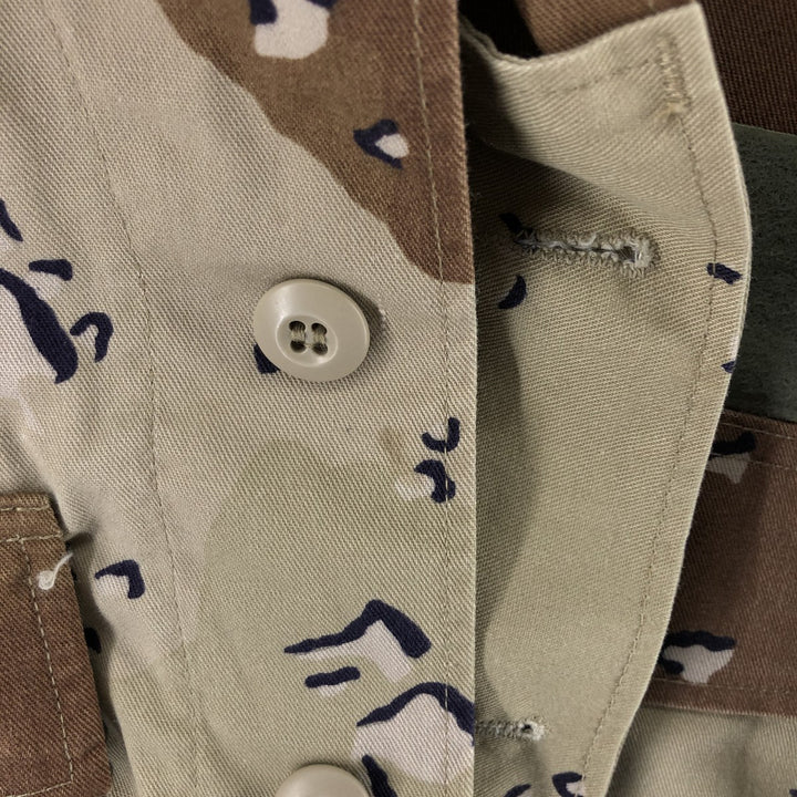 80'S US Military Camouflage Pattern 6C Desert Chocolate Chip Camo BDU Military Jacket Made in USA MEDIUM-REGULAR Men's M equivalent /eaa514260