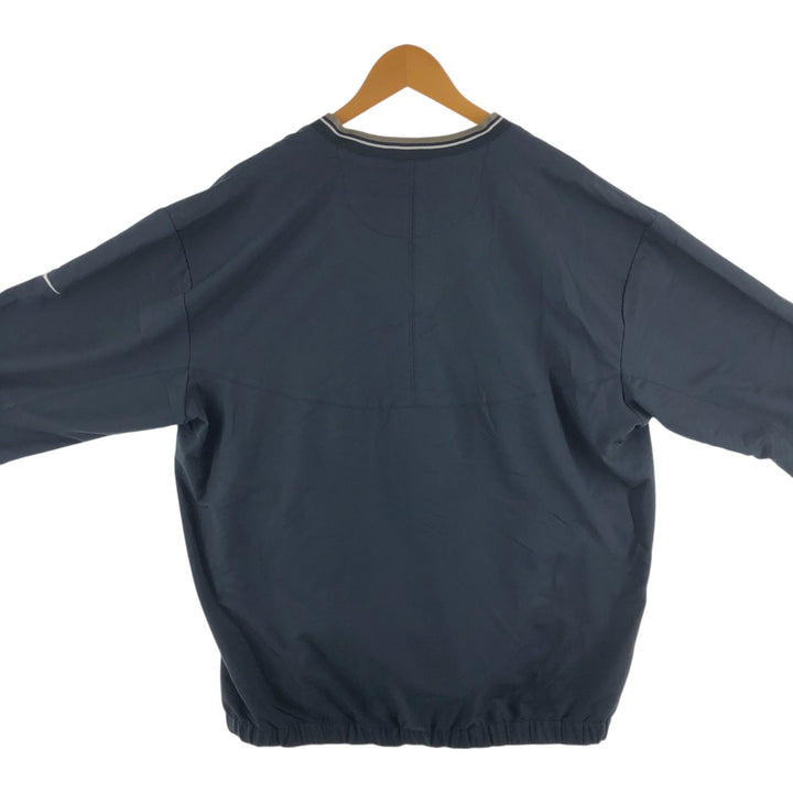 90s~00'S Nike Golf V-neck warm-up pullover, men's XL size polyester black type Vintage Second Hand