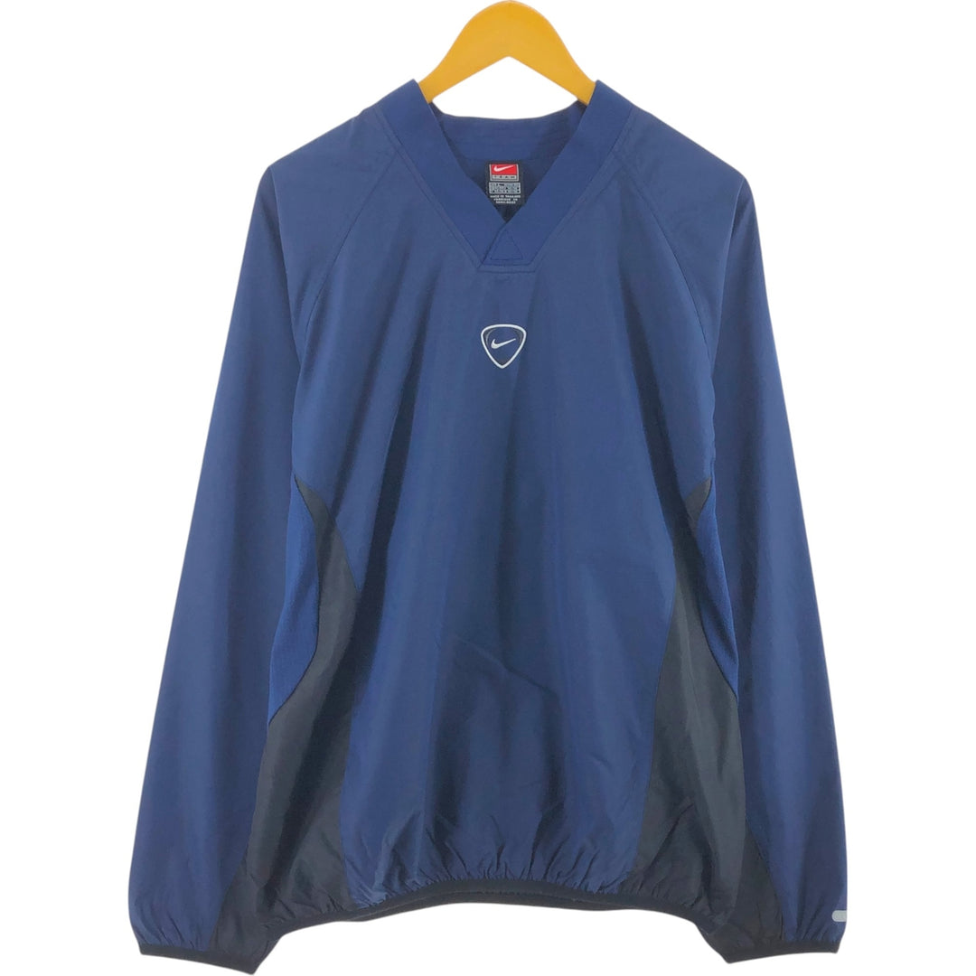 00'S Nike NIKE TEAM Ripstop V-neck Nylon Pullover Men's L size / eaa514348