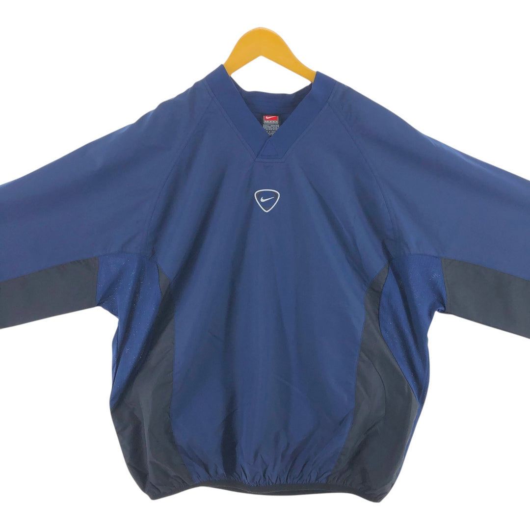 00'S Nike NIKE TEAM Ripstop V-neck Nylon Pullover Men's L size / eaa514348