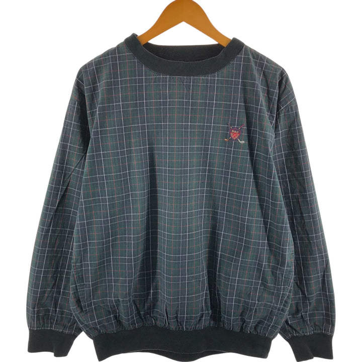 90s~00'S Ralph Lauren Polo Golf Tartan Check Warm-up Pullover Men's XL Vintage /eaa514361
