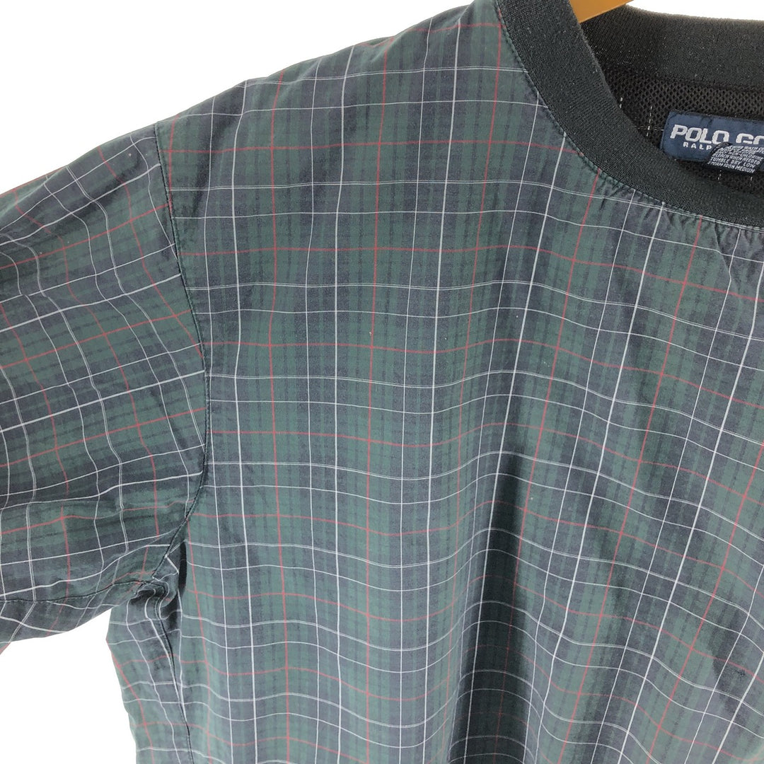 90s~00'S Ralph Lauren Polo Golf Tartan Check Warm-up Pullover Men's XL Vintage /eaa514361