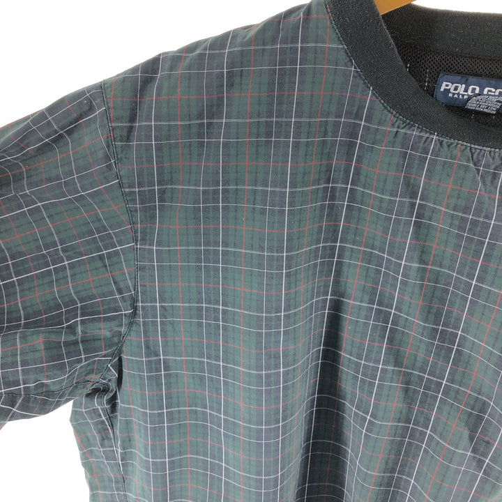 90s~00'S Ralph Lauren Polo Golf Tartan Check Warm-up Pullover Men's XL Vintage /eaa514361