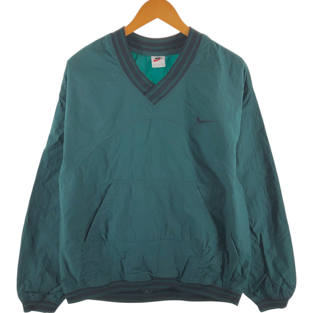 90'S Nike V-neck nylon pullover, men's size L, vintage / eaa514363