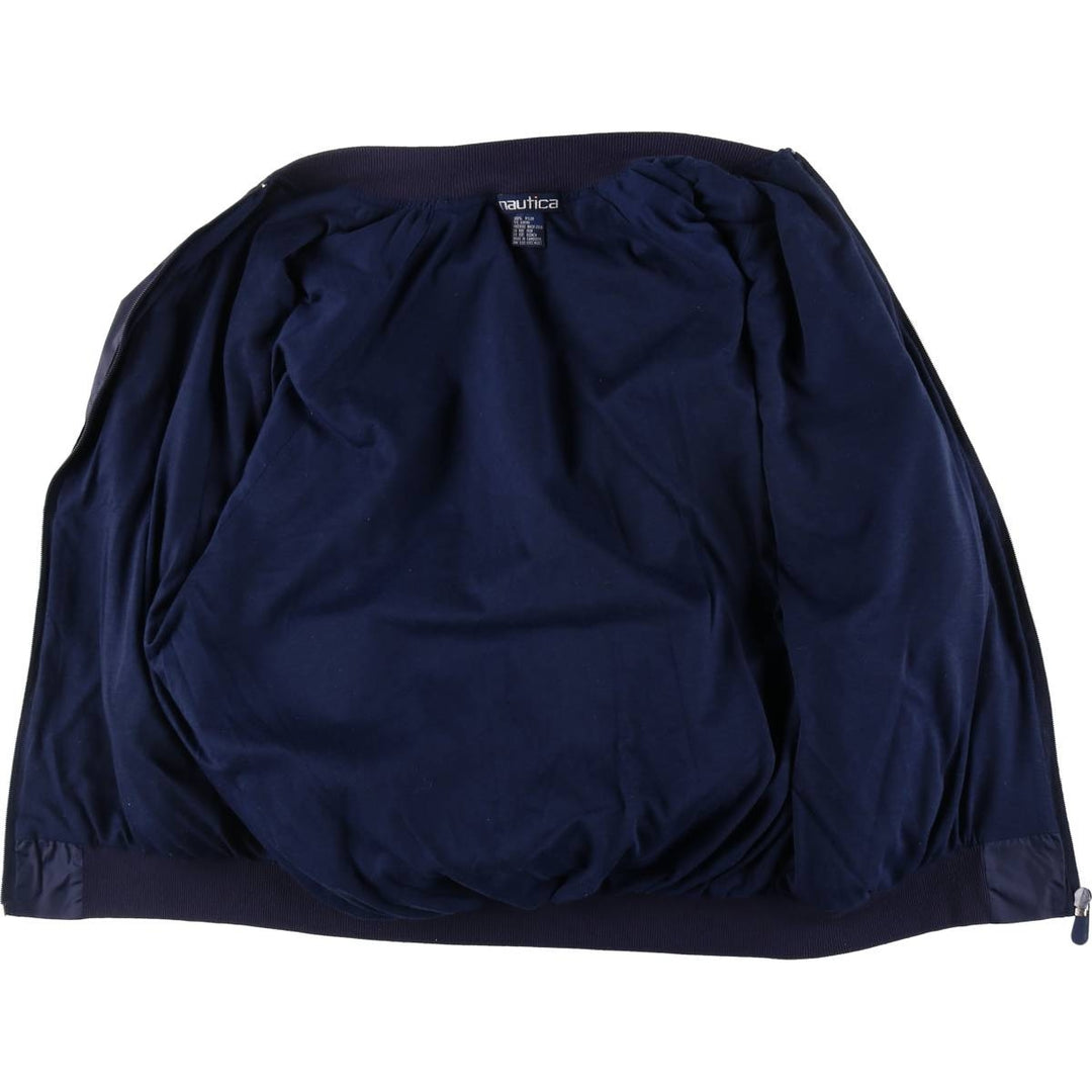 90'S Vintage Nautica Nylon Blouson with Back Logo, Men's Size XL Nylon navy blue type Vintage Second Hand