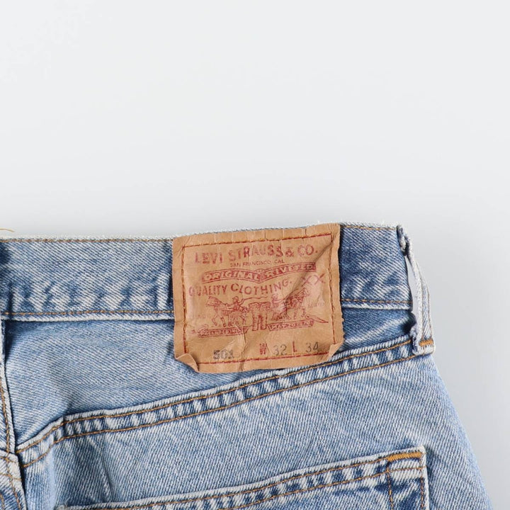 2000'S Levi's 501 Straight Denim Pants, Made in Canada, Men's Size W32 cotton Blue type light blue Vintage Second Hand