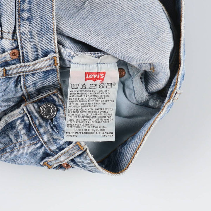 2000'S Levi's 501 Straight Denim Pants, Made in Canada, Men's Size W32 cotton Blue type light blue Vintage Second Hand
