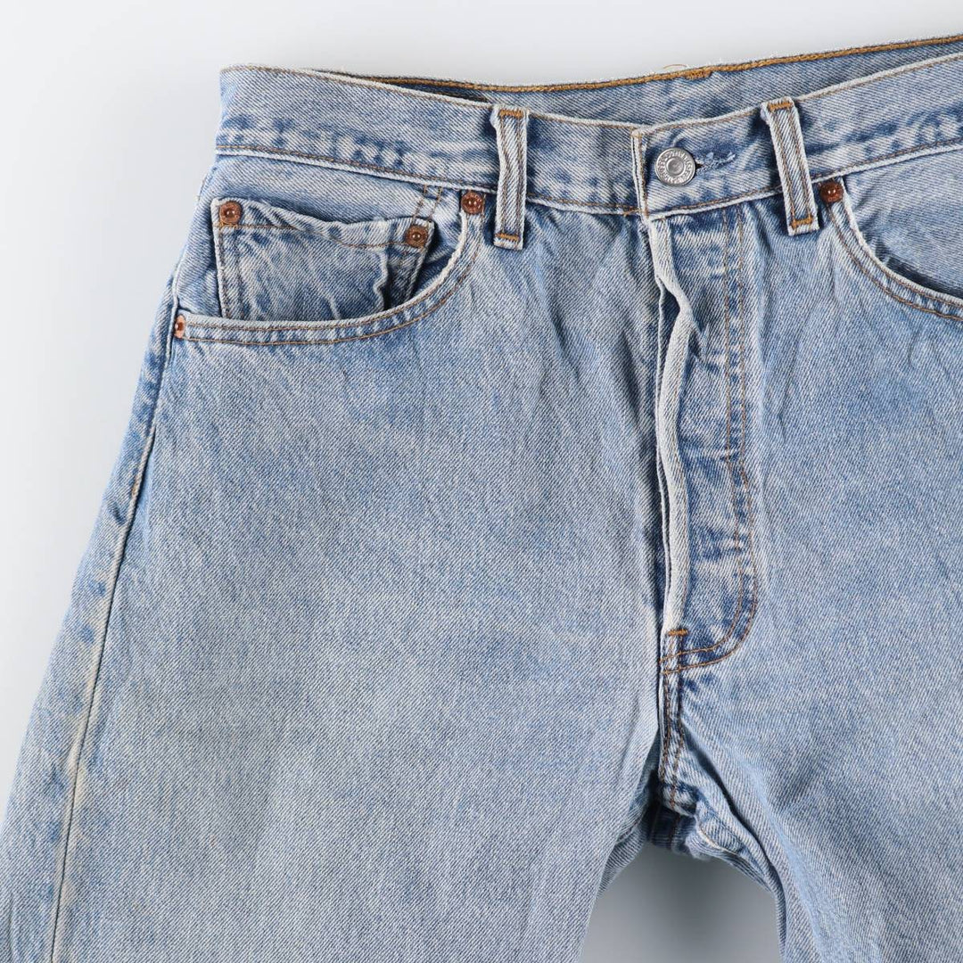 2000'S Levi's 501 Straight Denim Pants, Made in Canada, Men's Size W32 cotton Blue type light blue Vintage Second Hand