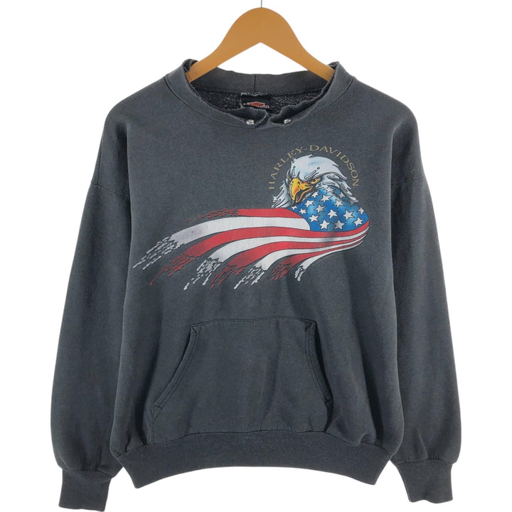90'S Harley Davidson Hanes Eagle Pattern Advertising Sweatshirt Vintage /eaa514418