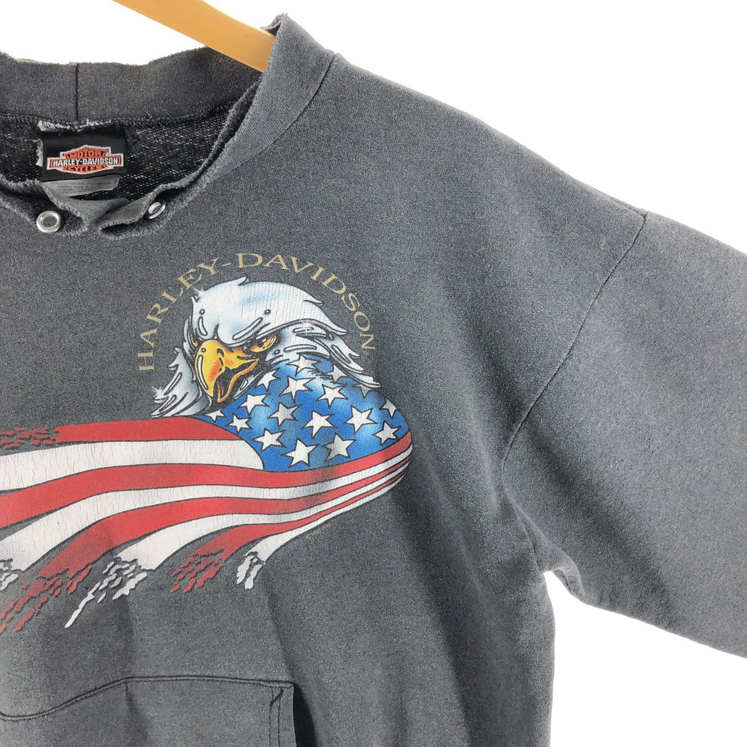 90'S Harley Davidson Hanes Eagle Pattern Advertising Sweatshirt Vintage /eaa514418