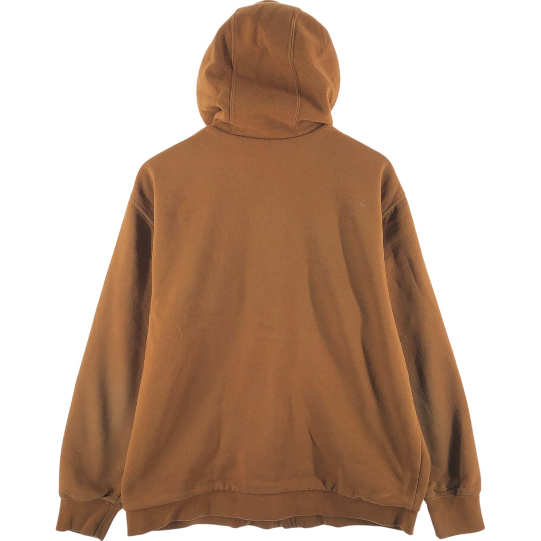Carhartt Sweat Full Zip Hoodie, Men's M cotton brown type Vintage Second Hand