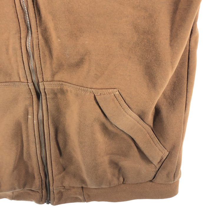 Carhartt Sweat Full Zip Hoodie, Men's M cotton brown type Vintage Second Hand