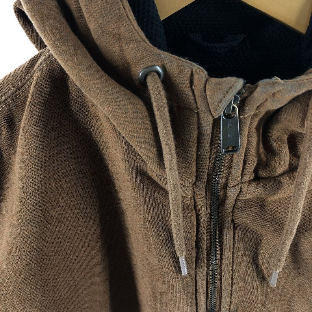 Carhartt Sweat Full Zip Hoodie, Men's M cotton brown type Vintage Second Hand