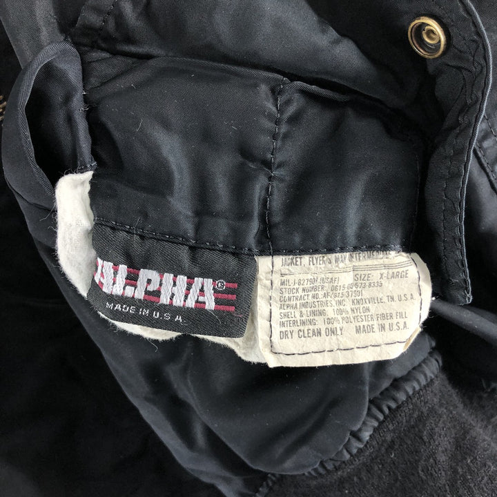 Civilian product Alpha ALPHA MA-1 type padded military flight jacket made in USA equivalent to men's XL /eaa514496