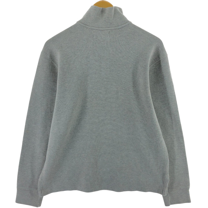 Ralph Lauren POLO by Ralph Lauren Half-Zip Sweatshirt, Men's M cotton gray type Vintage Second Hand